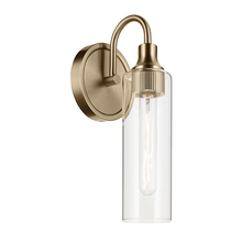 Kichler 55209CPZ - Kavi 13" 1-Light Wall Sconce with Clear Glass in Champagne Bronze