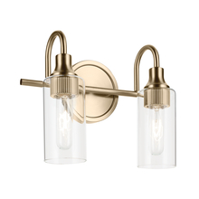 Kichler 55210CPZ - Kavi 12.5" 12.5 2-Light Vanity Light with Clear Glass in Champagne Bronze