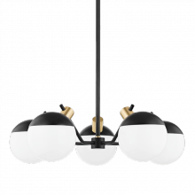 Mitzi by Hudson Valley Lighting H573805-AGB/SBK - Miranda Chandelier