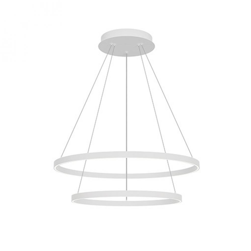 Cerchio 32-in White LED Chandeliers