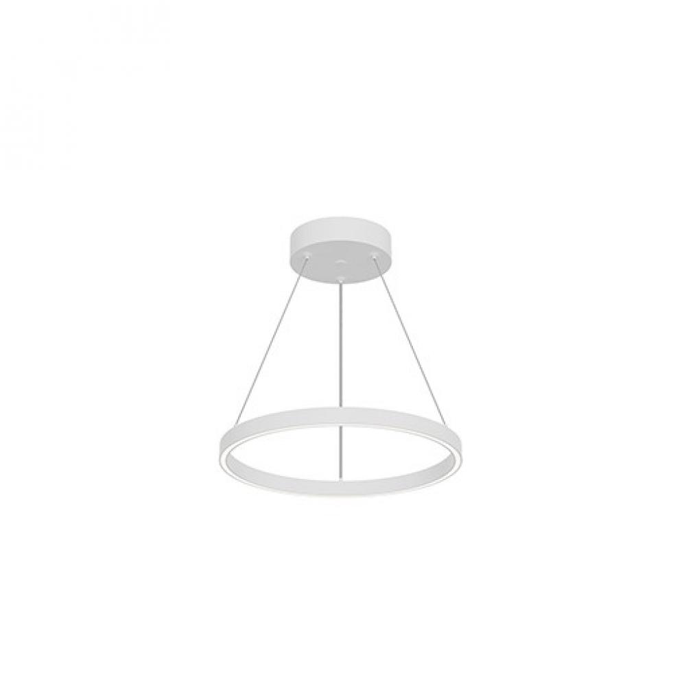 Cerchio 18-in White LED Pendant