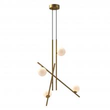 Kuzco Lighting CH89832-BG/GO - Amara 32-in Brushed Gold/Glossy Opal Glass LED Chandeliers