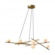 Kuzco Lighting CH89854-BG/GO - Amara 54-in Brushed Gold/Glossy Opal Glass LED Chandeliers