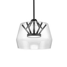 Kuzco Lighting PD61412-CL/BK - Deco 12-in Clear/Black LED Pendant