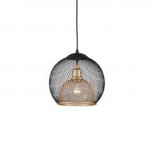 Kuzco Lighting 494412-BK/GD - Gibraltar 12-in Black/Gold 1 Light Pendant