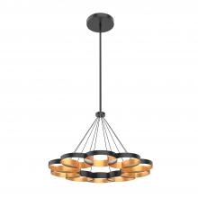 Kuzco Lighting CH90833-BK/GD - Maestro 33-in Black/Gold LED Chandeliers