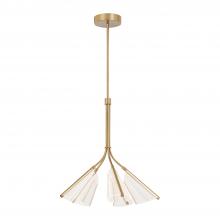 Kuzco Lighting CH62628-BG/LG - Mulberry 28-in Brushed Gold/Light Guide LED Chandeliers