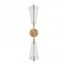 Kuzco Lighting WS62629-BG/LG - Mulberry 29-in Brushed Gold/Light Guide LED Wall Sconce