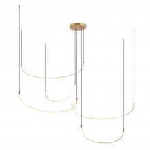 Kuzco Lighting MP89590-BG - Talis 90-in Brushed Gold LED Multi Pendant