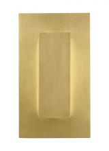 VC Modern TECH Lighting 700OWASP9308DNBUNVS - Aspen Contemporary Dimmable LED 8 Outdoor Wall Sconce Light in a Natural Brass/Gold Colored Finish