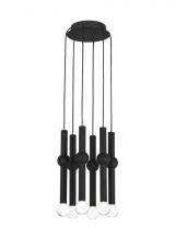 VC Modern TECH Lighting 700TRSPGYD6RB-LED930 - Guyed 6 Light Chandelier