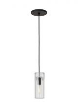 VC Modern TECH Lighting SLPD277CB - Sean Lavin Horizon 1-Light dimmable small accent pendant with nightshade black finish & glass shade