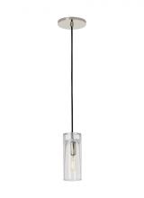 VC Modern TECH Lighting SLPD277CN - Sean Lavin Horizon 1-light dimmable small accent pendant with polished nickel finish and glass shade