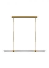 VC Modern TECH Lighting AKLS28627BR - Avroko Langston 1-light dimmable LED extra large linear chandelier with plated brass finish