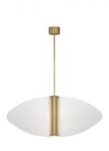 VC Modern TECH Lighting SLPD28530BR - Sean Lavin Nyra 1-light dimmable LED grande pendant with plated brass finish and acrylic shade