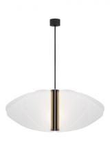 VC Modern TECH Lighting SLPD28530B - Sean Lavin Nyra 1-light dimmable LED grande pendant with nightshade black finish and acrylic shade