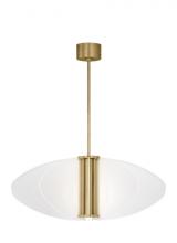 VC Modern TECH Lighting SLPD28430BR - Sean Lavin Nyra 1-light dimmable LED large pendant with plated brass finish and acrylic shade