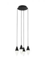 VC Modern TECH Lighting 700TRSPTRT4RB-LED930 - Turret 4 Light Chandelier