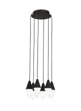 VC Modern TECH Lighting 700TRSPTRT6RB-LED930 - Turret 6 Light Chandelier