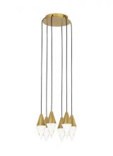 VC Modern TECH Lighting 700TRSPTRT6RNB-LED930 - Turret 6 Light Chandelier