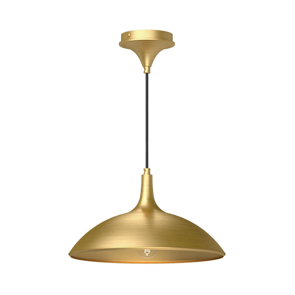 Abel 14-in Brushed Gold 1 Light Pendant