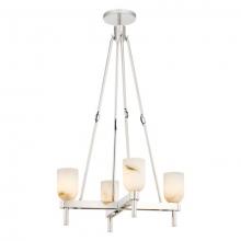 Alora Lighting PD338422PNAR - Lucian 22-in Polished Nickel/Alabaster 4 Lights Pendant