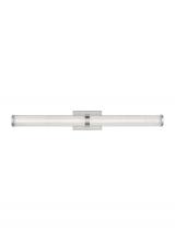 Studio Co. VC 4659293S-962 - Syden contemporary 1-light LED indoor dimmable large bath vanity wall sconce in brushed nickel silve