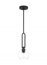 Studio Co. VC 6155701-112 - Codyn contemporary 1-light indoor dimmable mini pendant in midnight black finish with clear glass sh