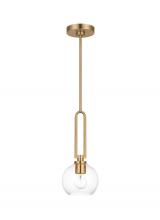 Studio Co. VC 6155701-848 - Codyn contemporary 1-light indoor dimmable mini pendant in satin brass gold finish with clear glass