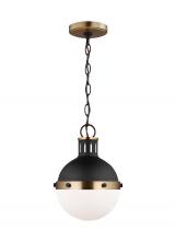 Studio Co. VC 6177101-112 - Hanks transitional 1-light indoor dimmable mini ceiling hanging single pendant light in midnight bla