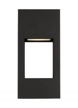 Studio Co. VC 8557793S-12 - Testa modern 2-light LED outdoor exterior small wall lantern in black finish with satin etched glass