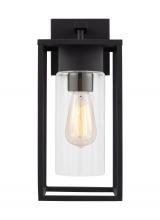 Studio Co. VC 8631101-12 - Vado modern 1-light outdoor medium wall lantern in black finish with clear glass panels