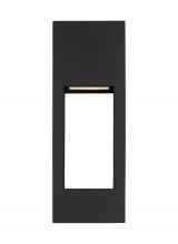 Studio Co. VC 8657793S-12 - Testa modern 2-light LED outdoor exterior medium wall lantern in black finish with satin etched glas
