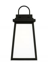 Studio Co. VC 8748401EN3-12 - Founders modern 1-light LED outdoor exterior large wall lantern sconce in black finish with clear gl