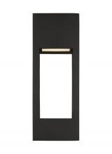 Studio Co. VC 8757793S-12 - Testa modern 2-light LED outdoor exterior large wall lantern in black finish with satin etched glass