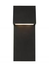 Studio Co. VC 8763393S-71 - Rocha modern 2-light LED outdoor large wall lantern in antique bronze finish with satin-etched glass