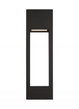 Studio Co. VC 8857793S-12 - Testa modern 2-light LED outdoor exterior extra-large wall lantern in black finish with satin etched