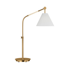 Studio Co. VC AET1041BBS1 - Remy transitional 1-light LED large indoor task table lamp in burnished brass gold finish with white