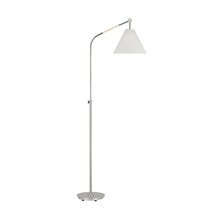 Studio Co. VC AET1051PN1 - Remy transitional 1-light LED medium indoor task floor lamp in polished nickel silver finish with wh