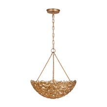 Studio Co. VC AP1193ADB - Kelan traditional dimmable indoor small 3-light pendant in an antique gild finish with antique gild