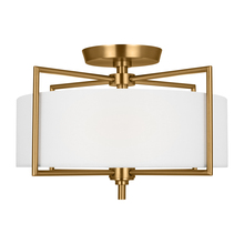 Studio Co. VC CF1122BBS - Perno midcentury 2-light indoor dimmable medium ceiling semi-flush mount in burnished brass gold fin