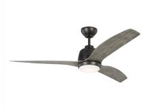 VC Monte Carlo Fans 3AVLR54AGPD - Avila 54" Dimmable Integrated LED Indoor/Outdoor Aged Pewter Ceiling Fan with Light Kit