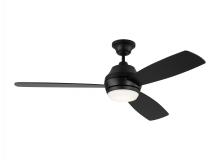 VC Monte Carlo Fans 3IKDR52MBKD - Ikon 52-inch indoor/outdoor integrated LED dimmable ceiling fan in midnight black finish