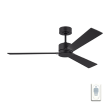 VC Monte Carlo Fans 3RZR52MBK - Rozzen 52" Indoor/Outdoor Midnight Black Ceiling Fan with Remote Control